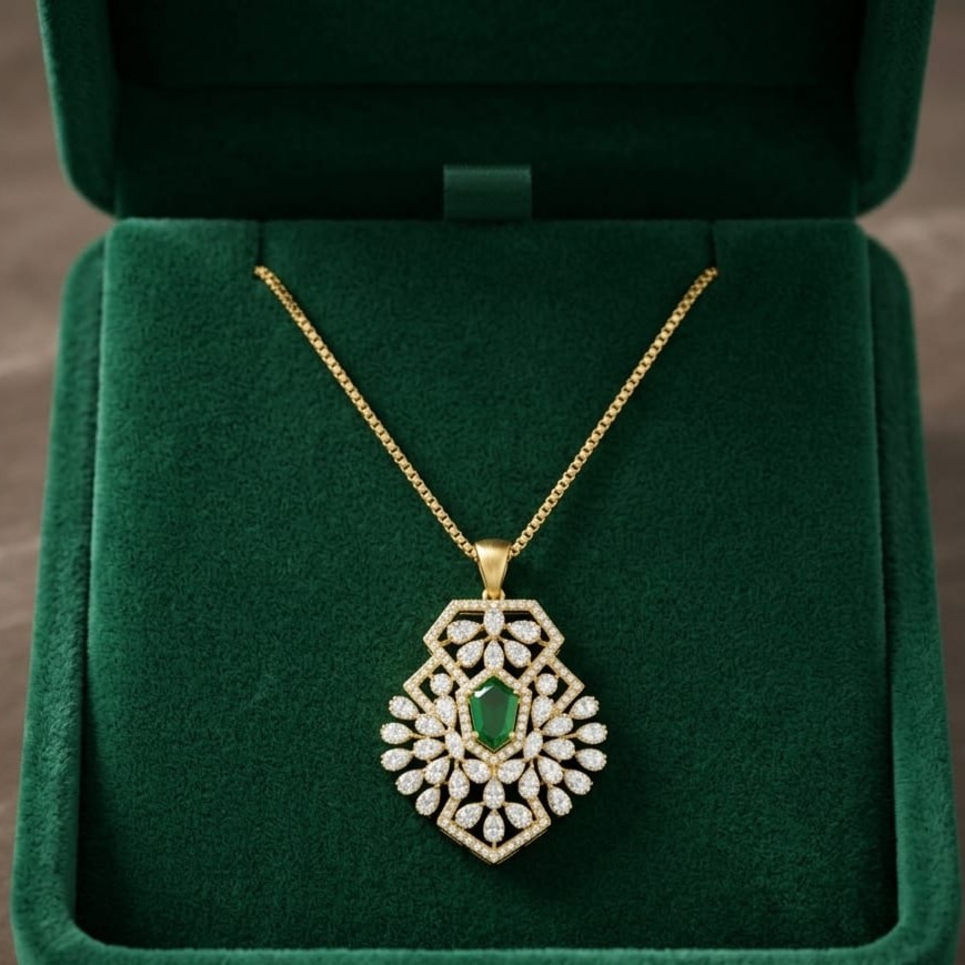 Crystal Spark Diamond Pendant
