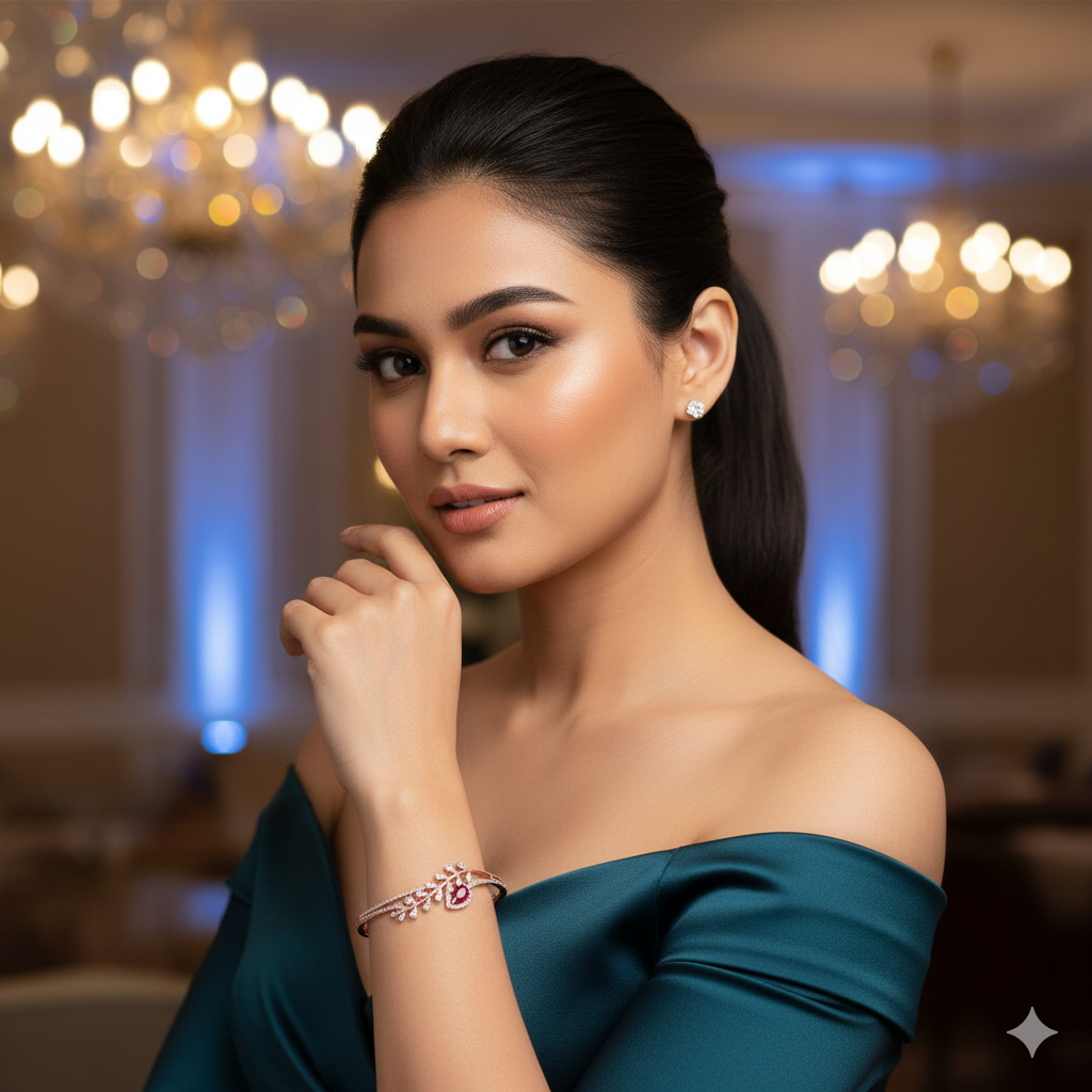 Sleek Elegant Diamond Bracelet - 3