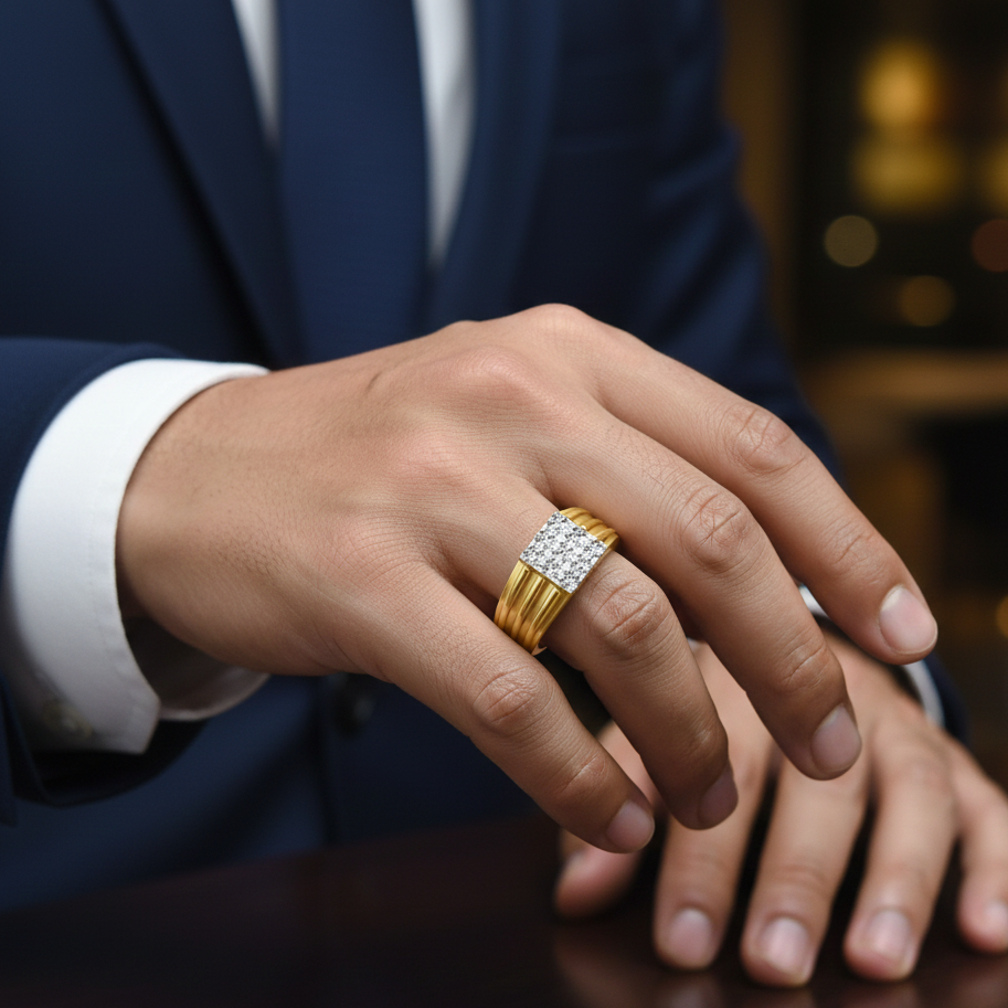 Classic Prestige Diamond Gents Ring - 5