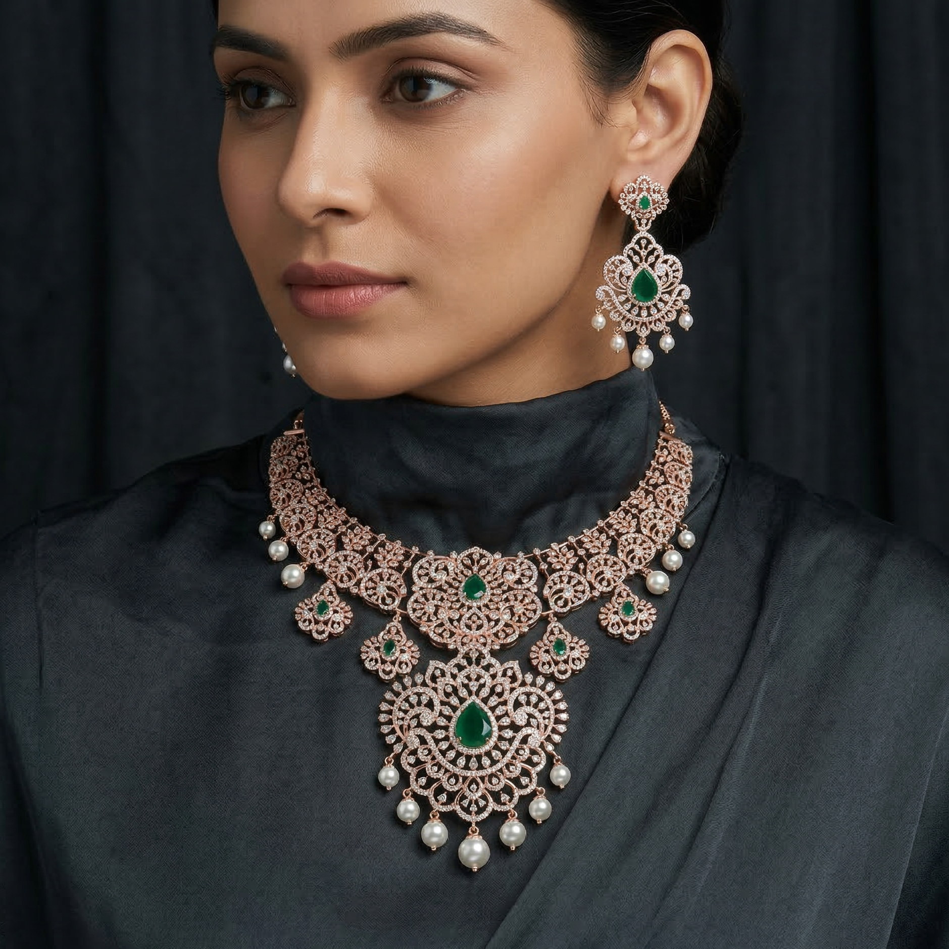 Exquisite Diamond Bridal Jewellery Set - 3