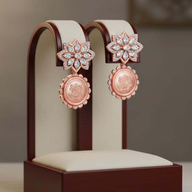 Fashion Trend Diamond Dangler Earrings