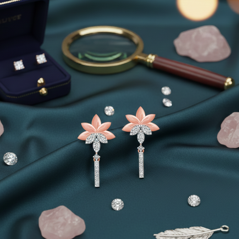Premium Modern Diamond Dangler Earrings
