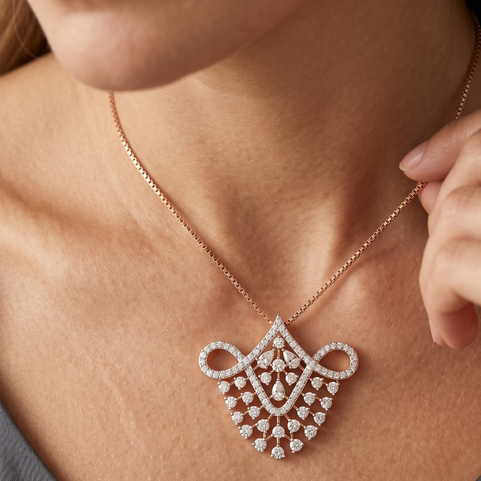 Starpetal Diamond Pendant - 3