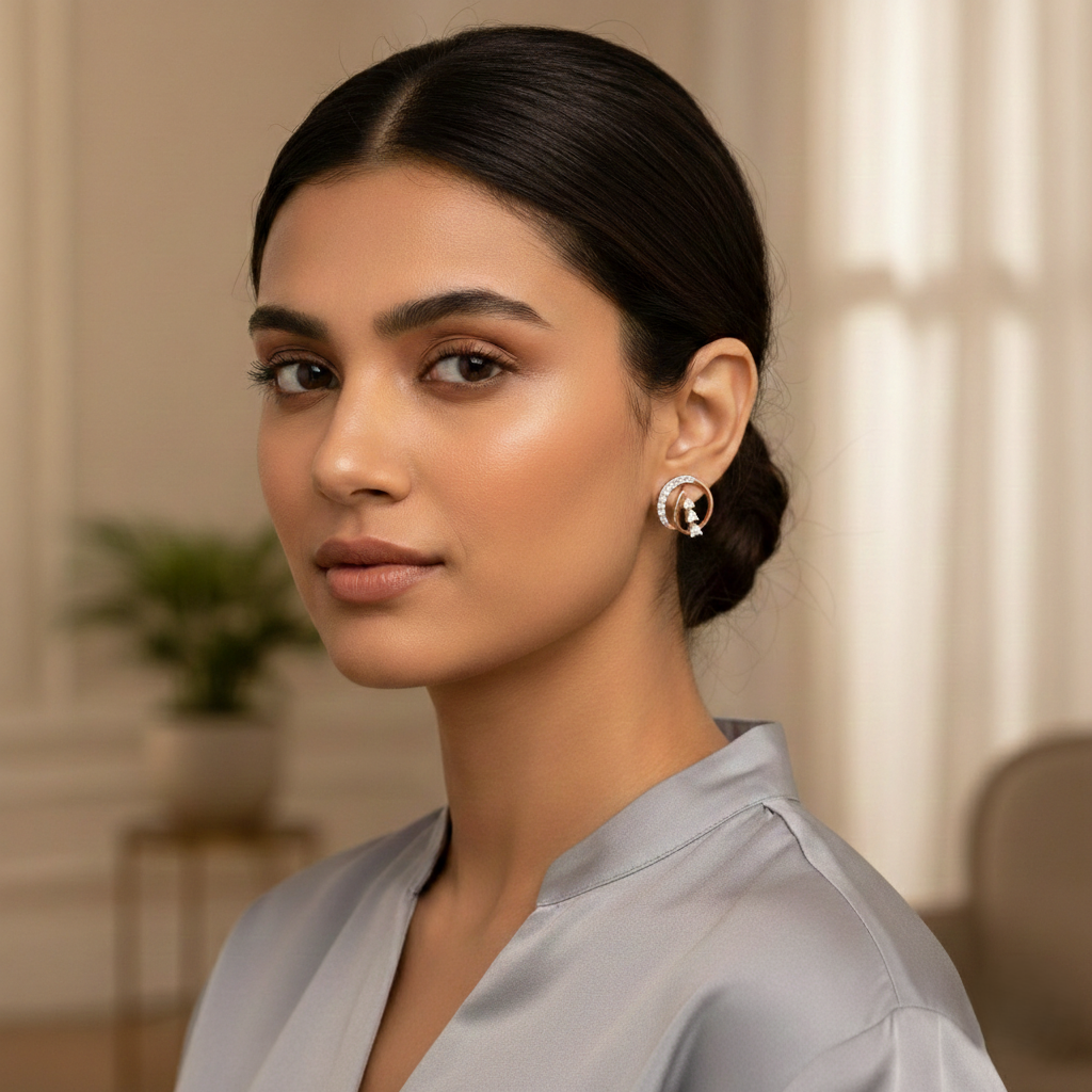 Stellar Shine Diamond Stud Earrings