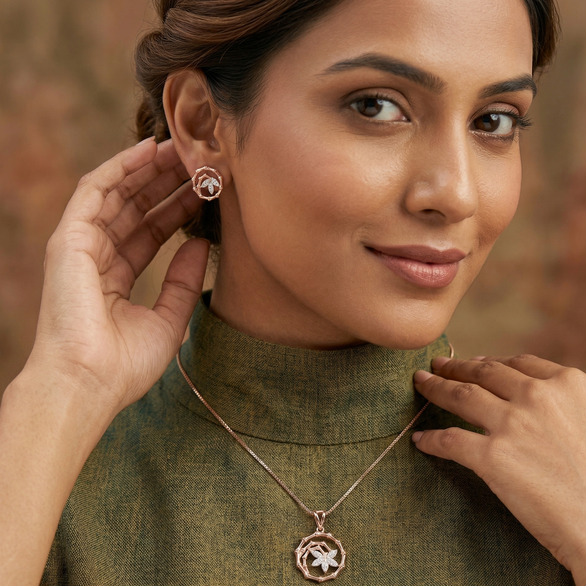 Heavenly Spark Diamond Pendant Set