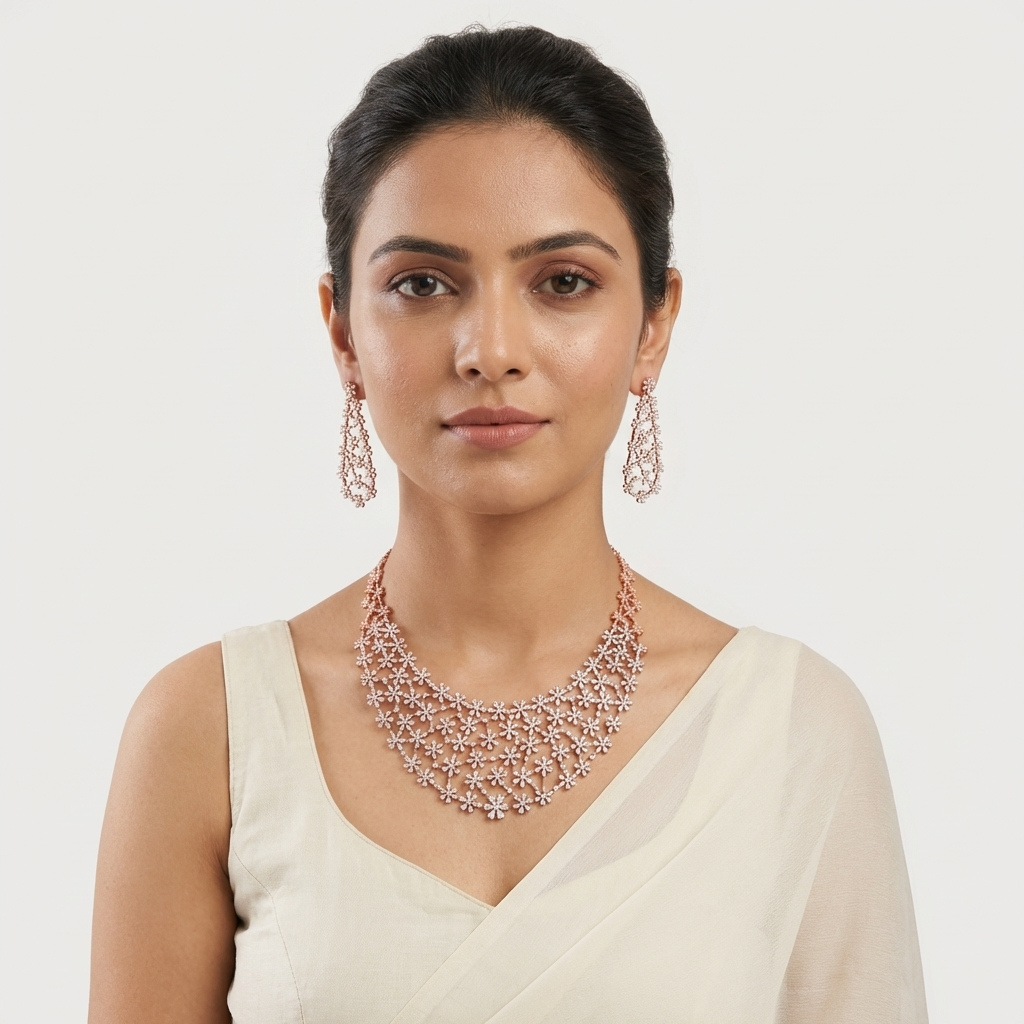 Stunning Diamond Bridal Jewellery Ensemble - 4