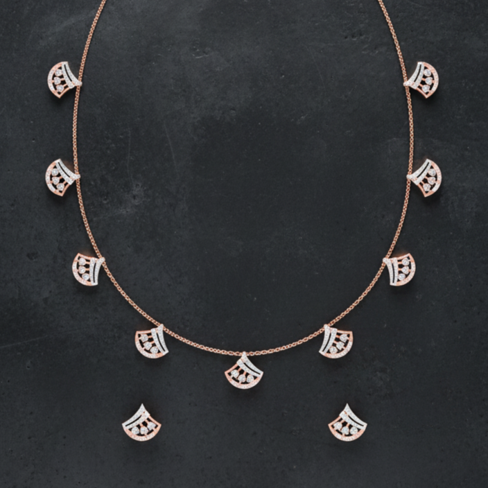 Regal Diamond Elegance Necklace Set