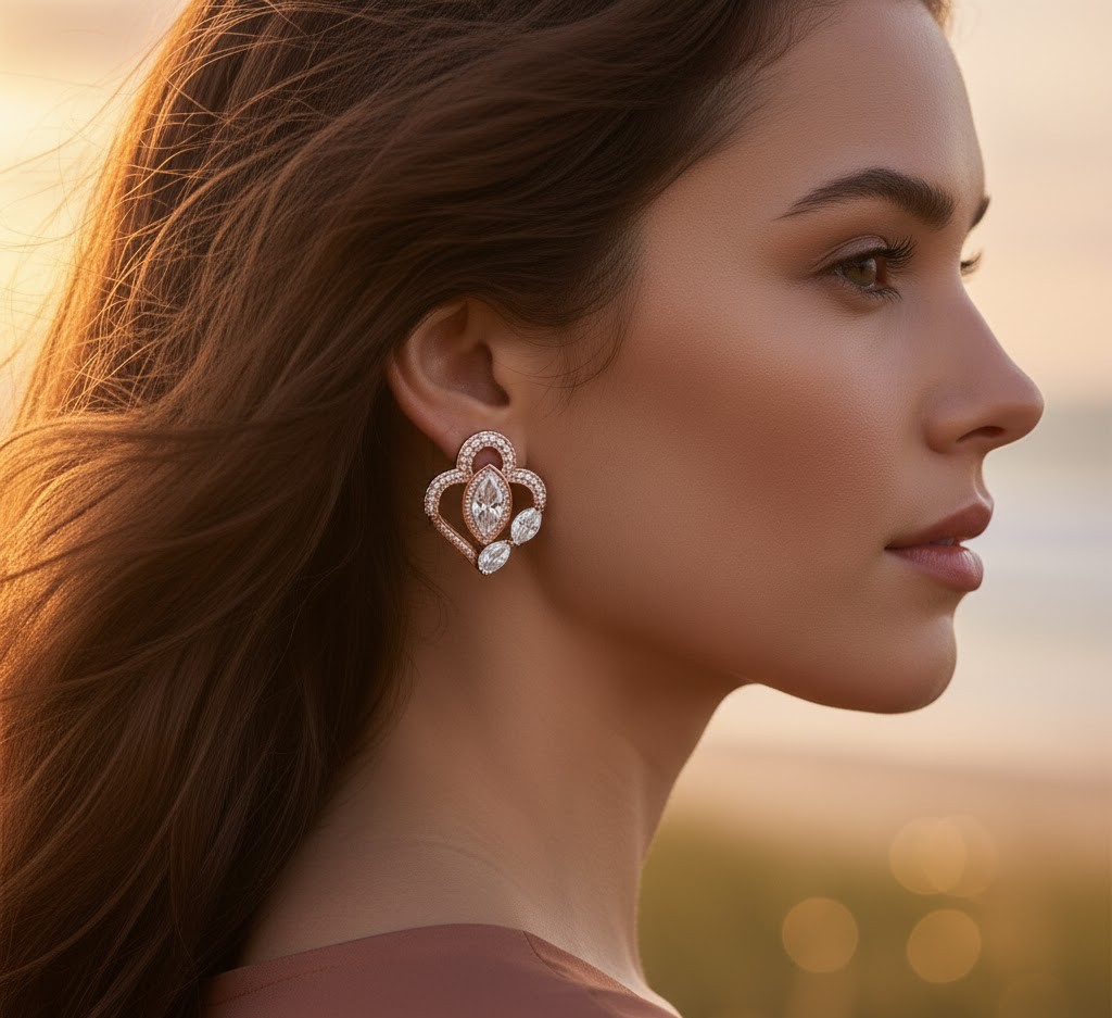 Light Beam Diamond Studs