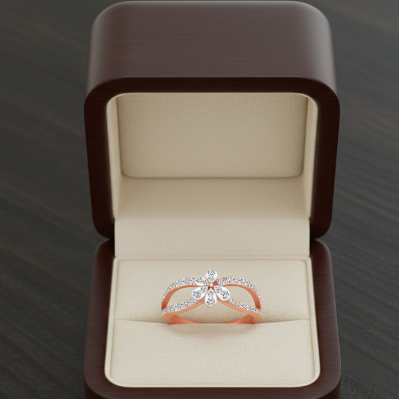 Queenly Bloom Luxe Diamond Ring - 3