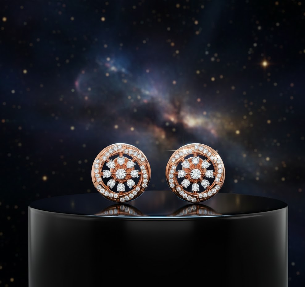 Luxury Radiant Diamond Stud Earrings