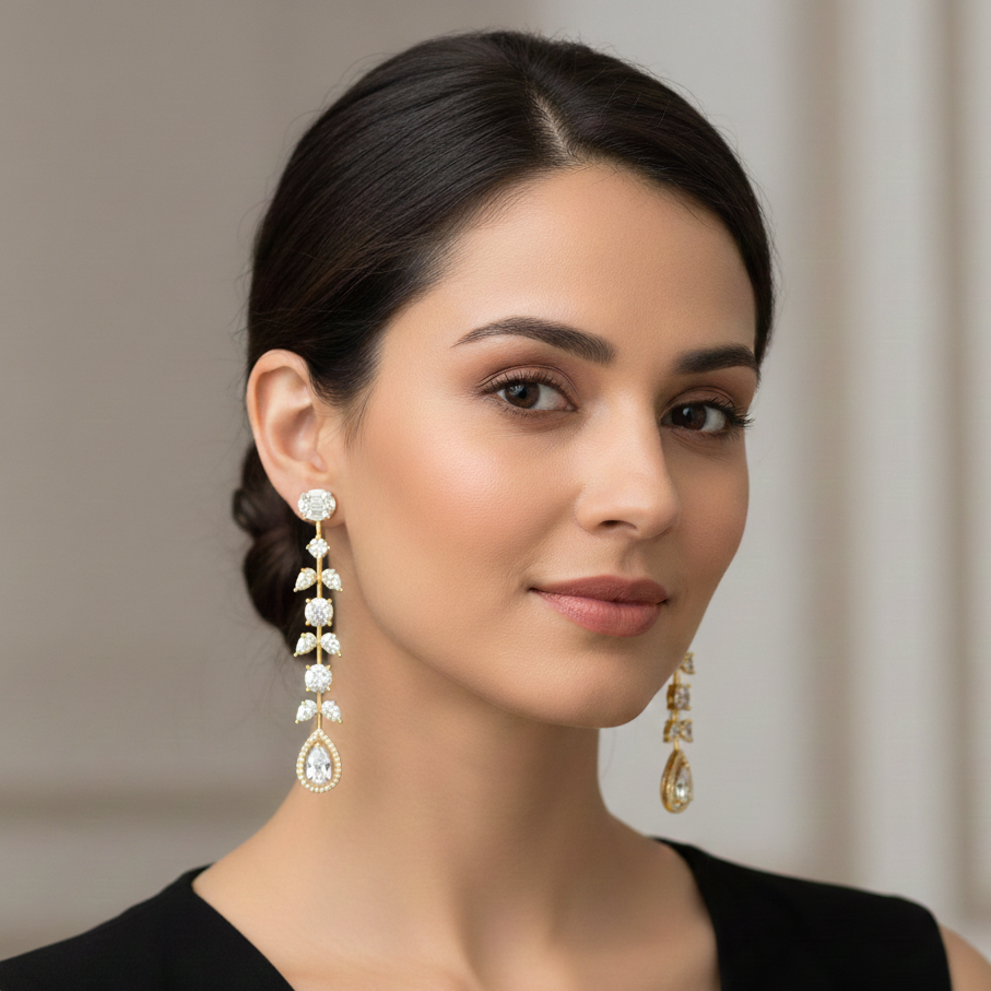 Modern Chic Diamond Stud Earrings
