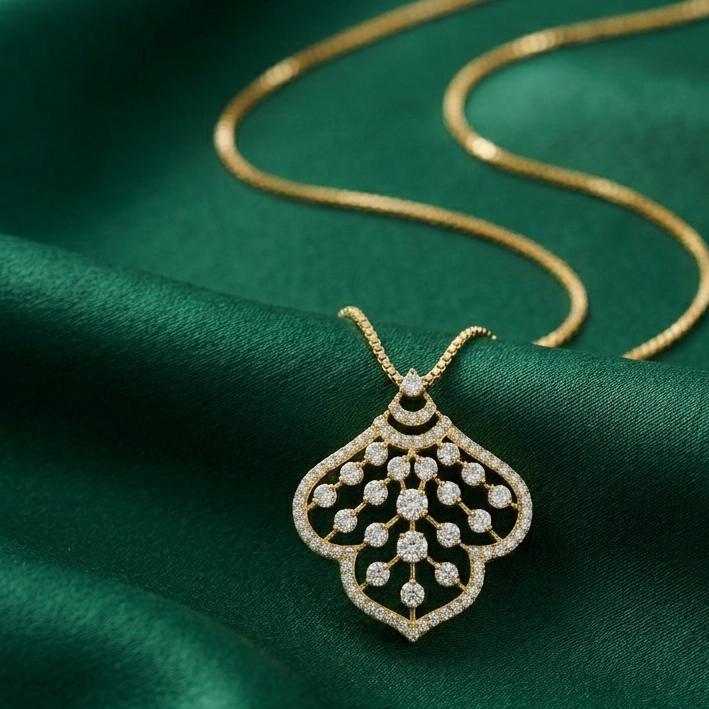 Diamond Wildflower Glow Pendant