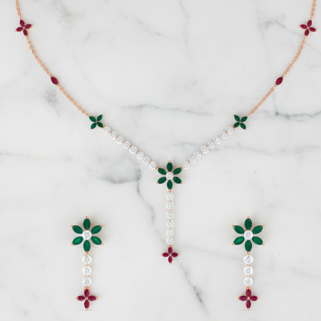 Regal Diamond Grace Necklace Set