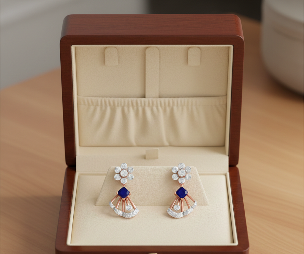 Solenne Spark Diamond Dangler Earrings