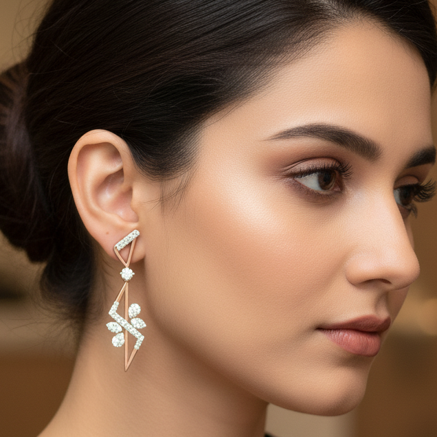 Season Spark Dangler Diamond Earrings - 3