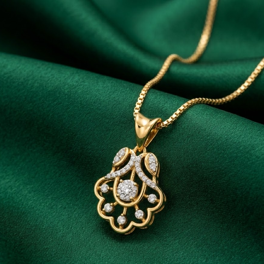 Silverleaf Diamond Pendant