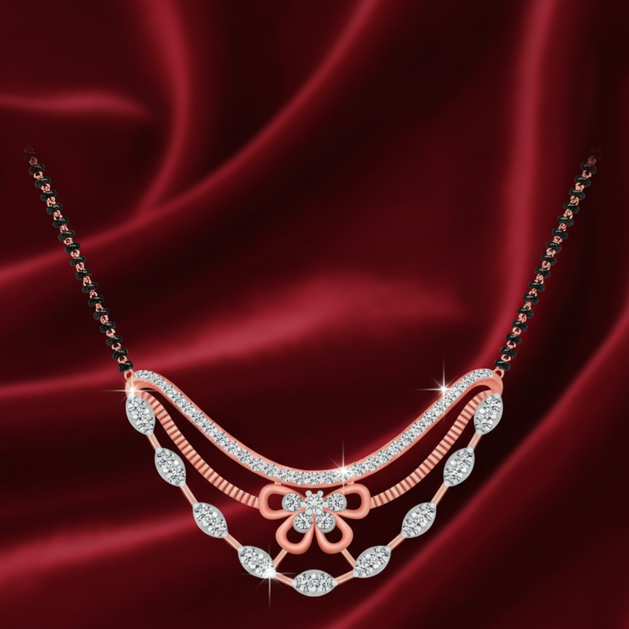 Simple Gold Diamond Tanmaniya for Everyday Wear