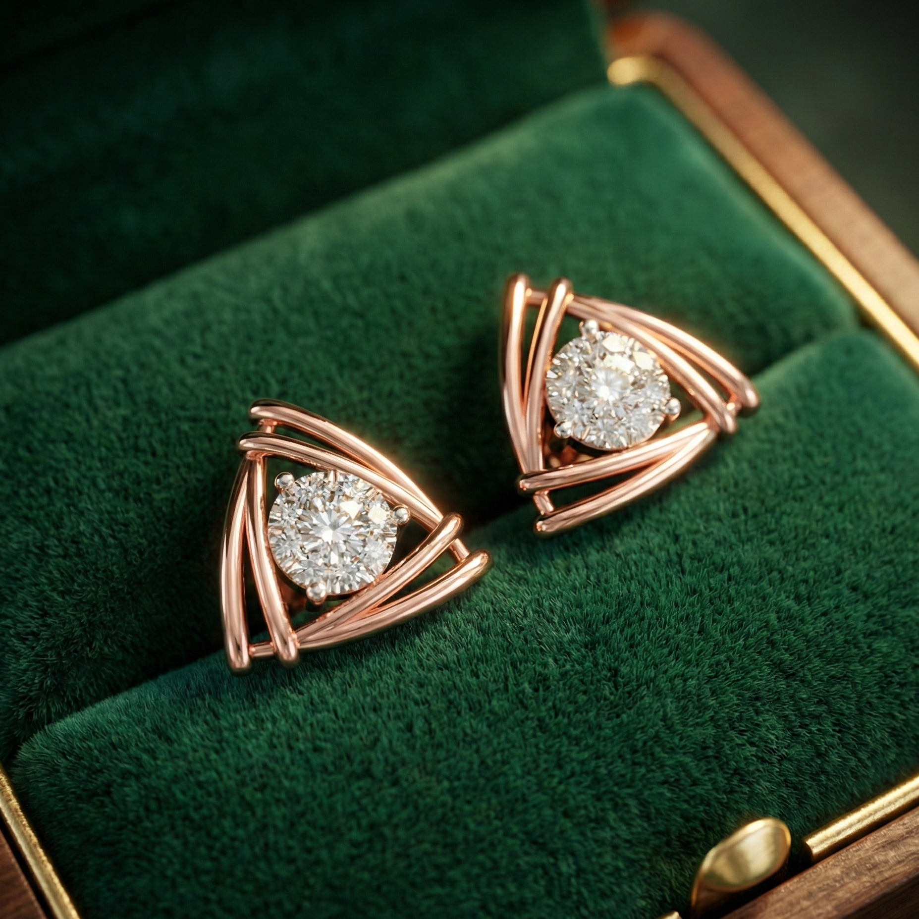 Diamond Poise Pendant Earrings