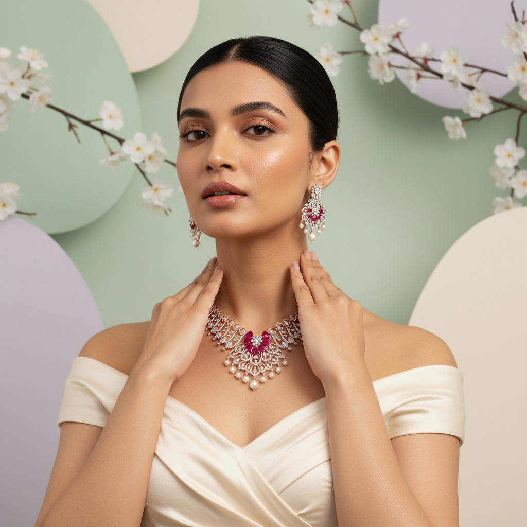 Supreme Diamond Charm Necklace Set - 3