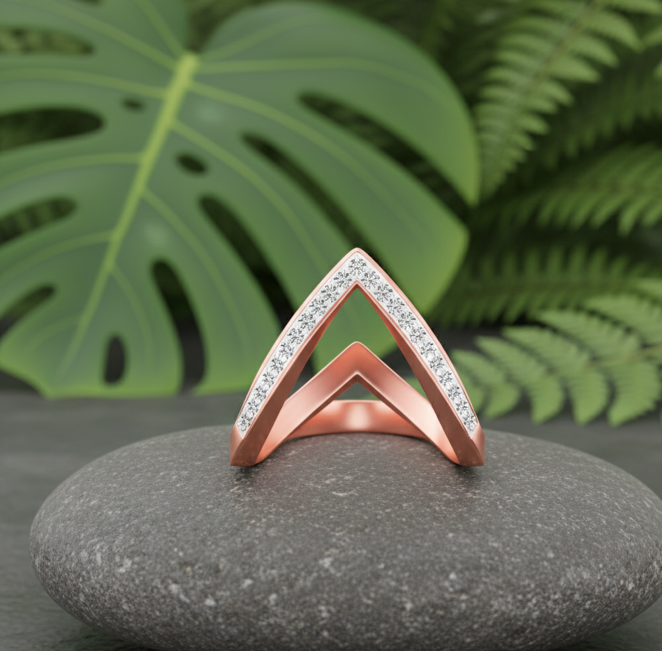 Apex Chevron Diamond Ring