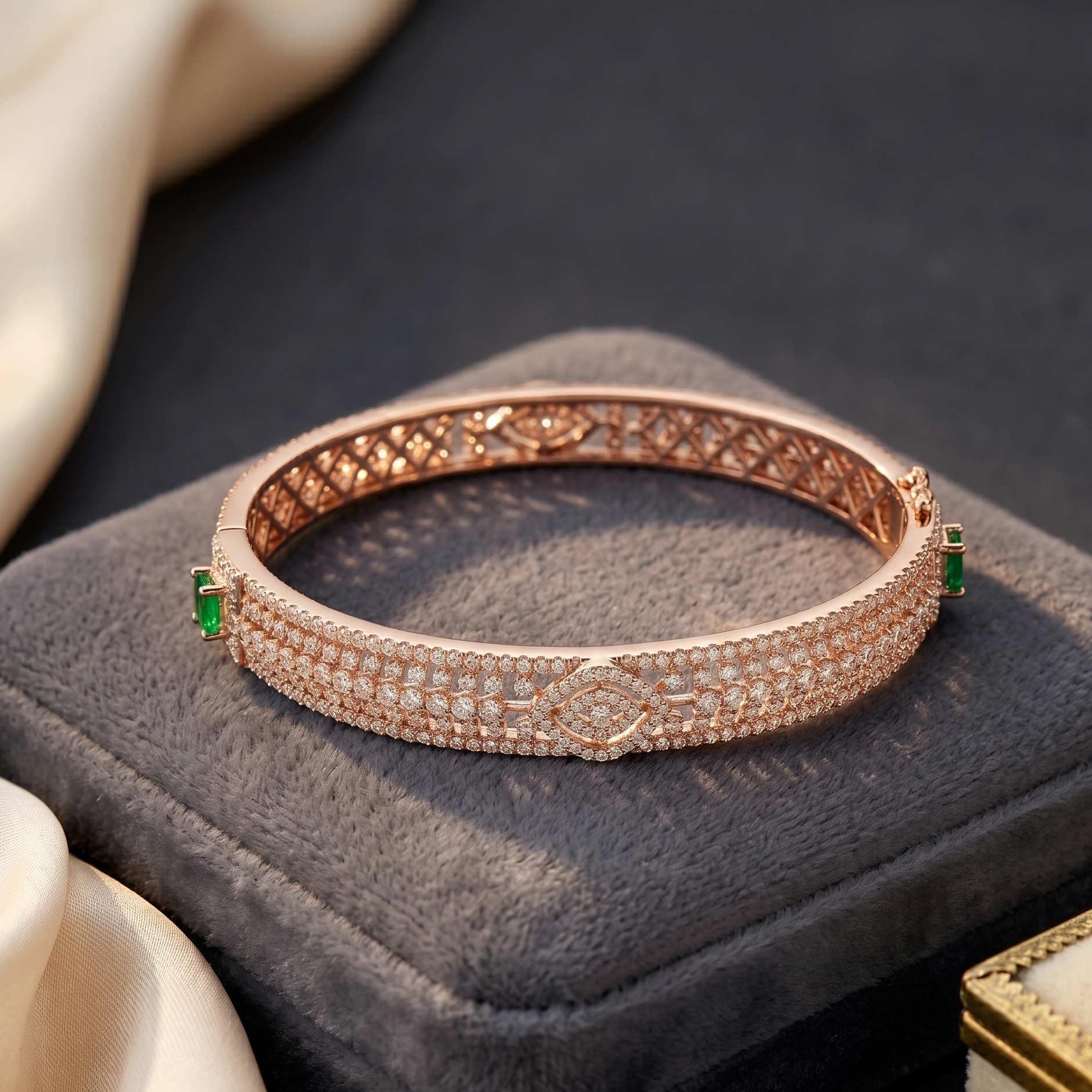 Luxury Gold Diamond Bangles