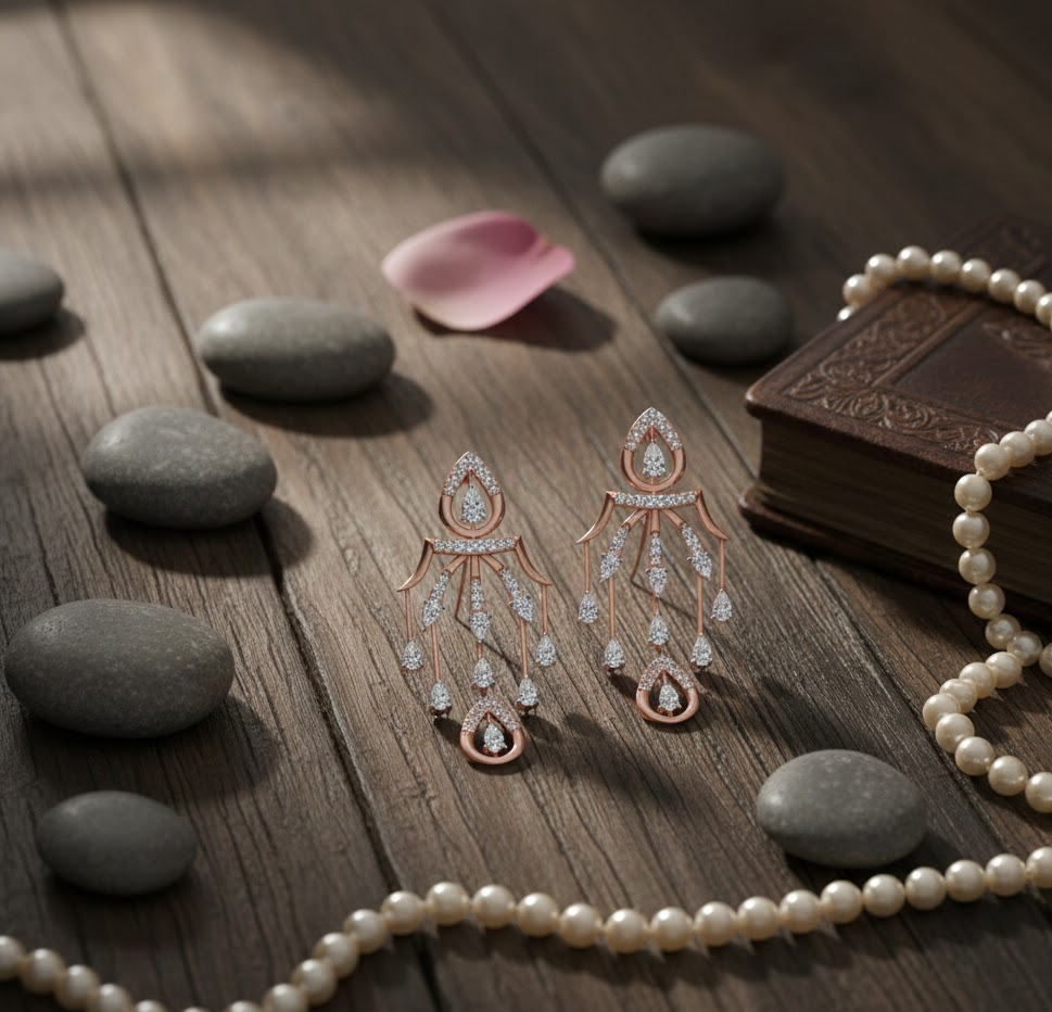 Illusion Glow Diamond Dangler Earrings - 3