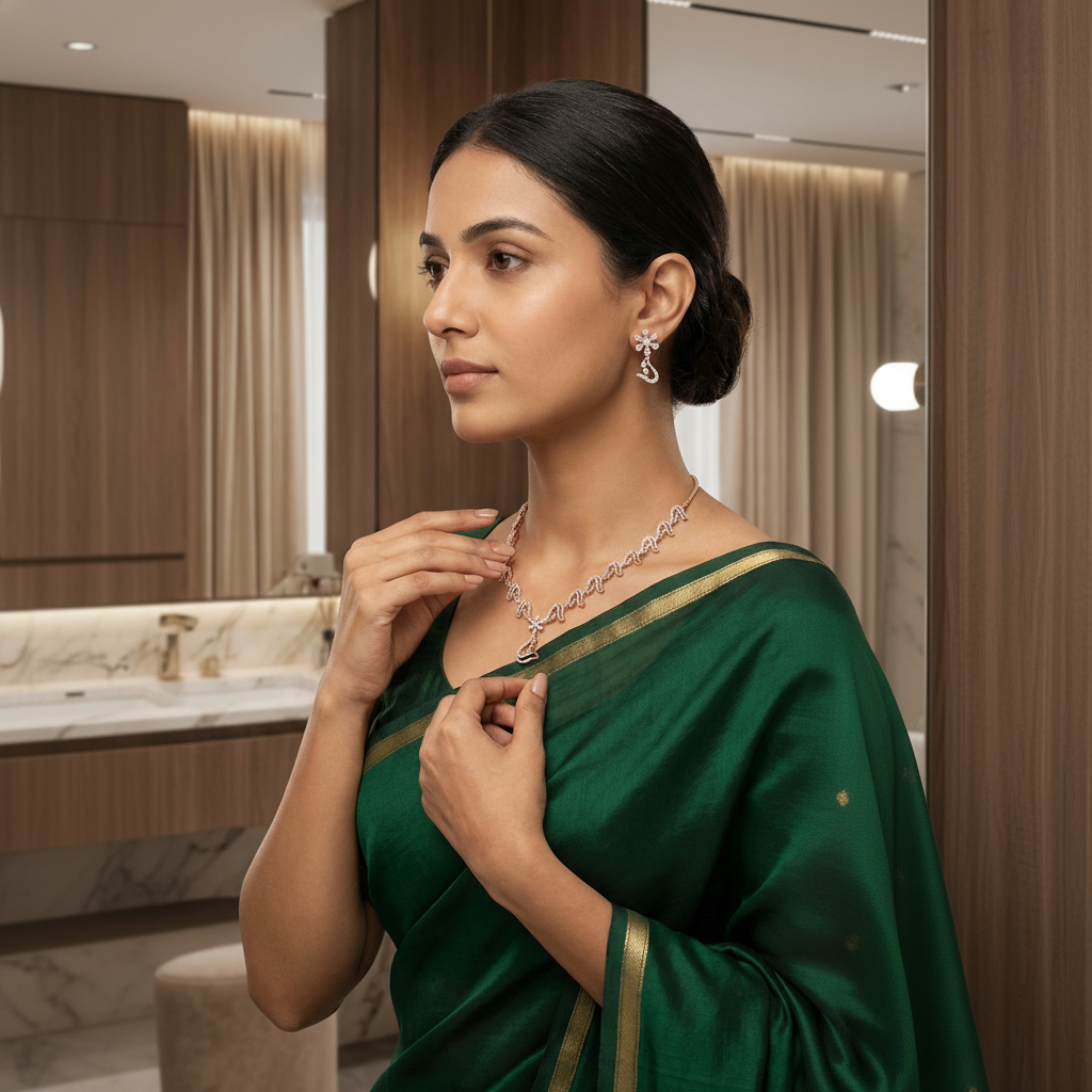 Crystal Glow Diamond Elegance Necklace Set - 4