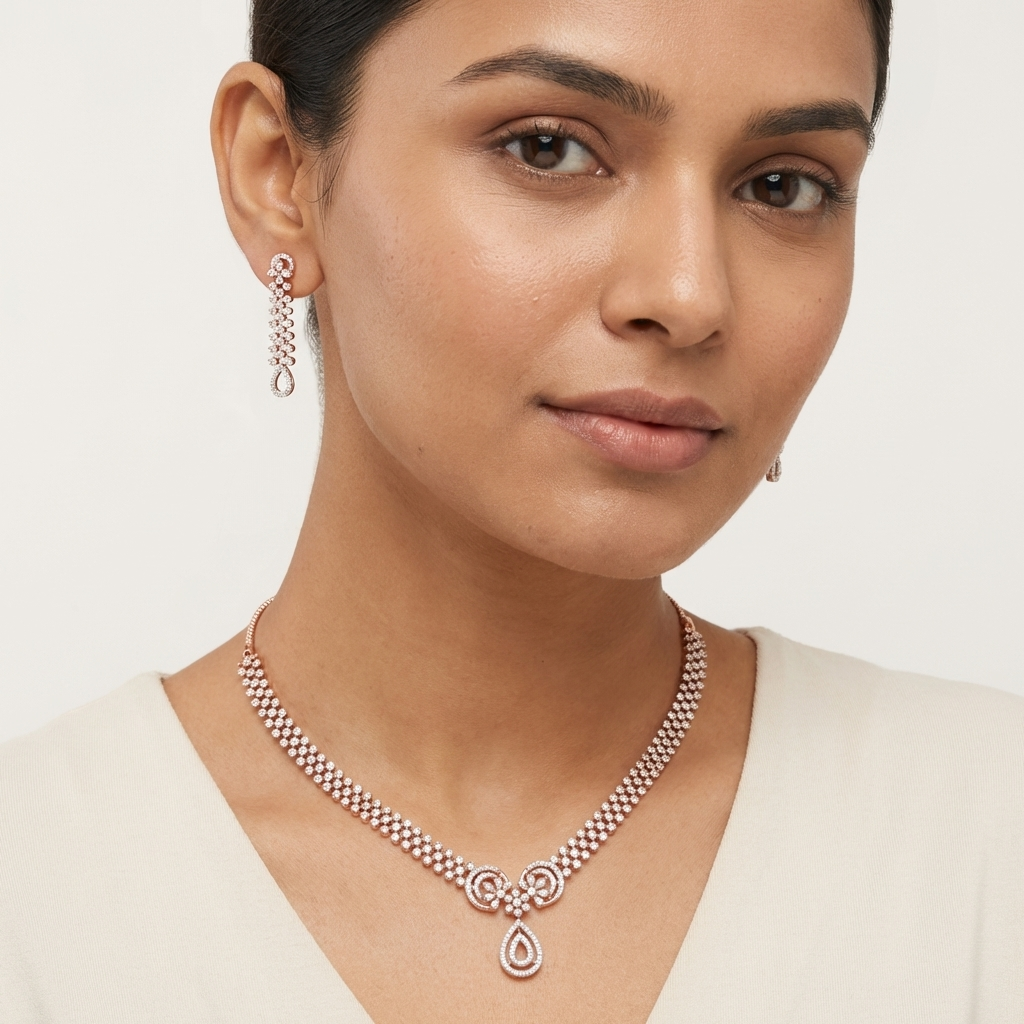 Supreme Diamond Radiance Necklace Set - 3