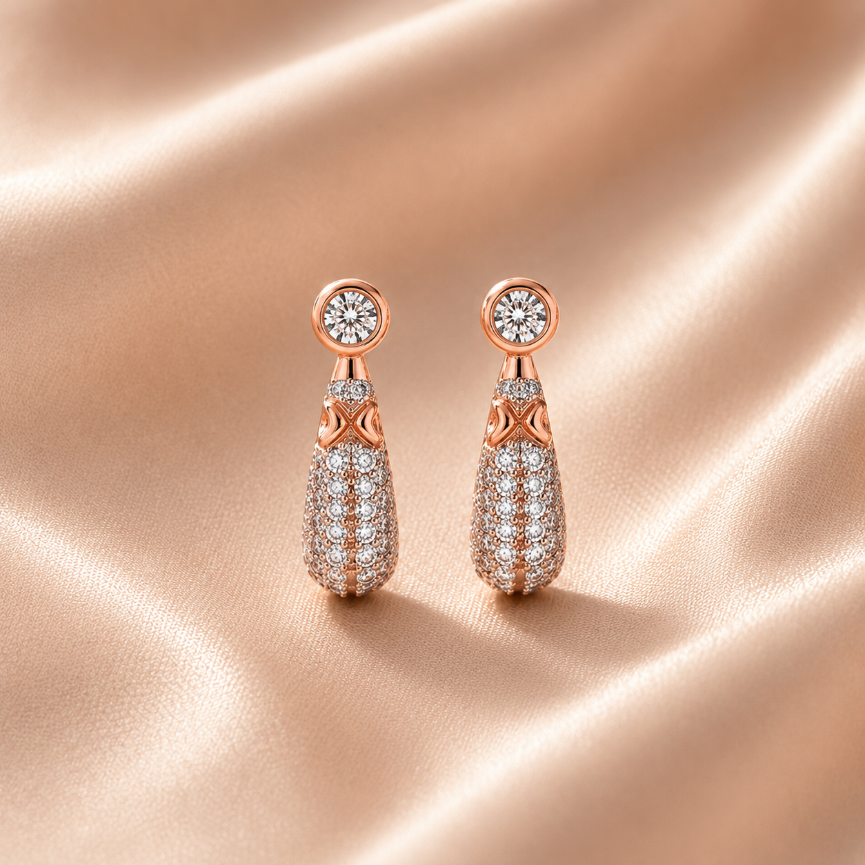 Elegant Shine Diamond Bali Earrings for Parties