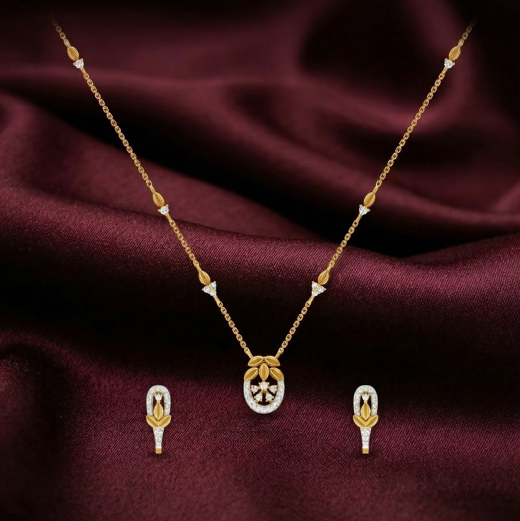 Royal Radiance Diamond Necklace Set
