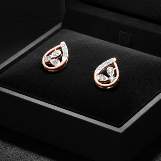 Elegant Brilliance Diamond Pendant Earrings