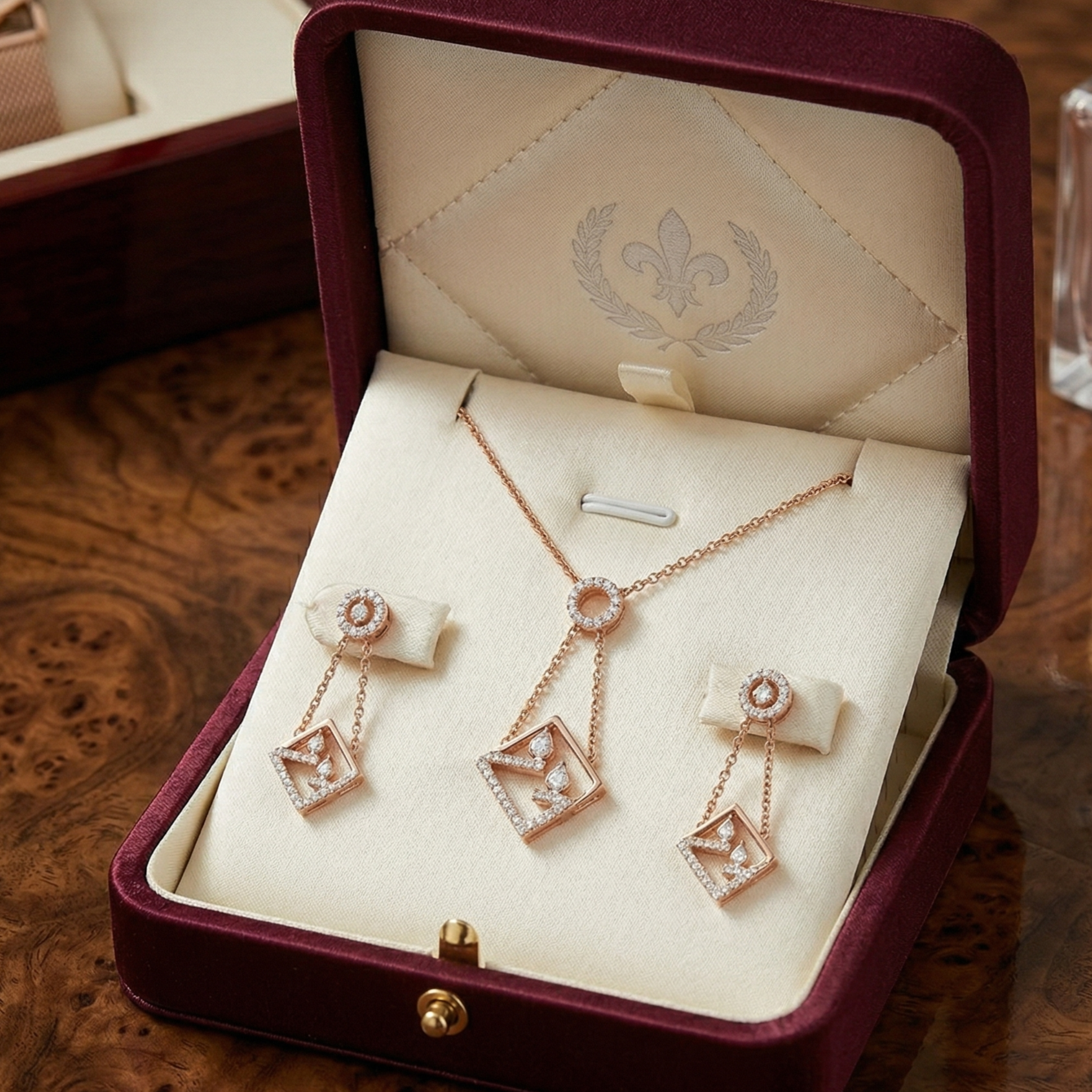 Diamond Aura Pendant Set - 3
