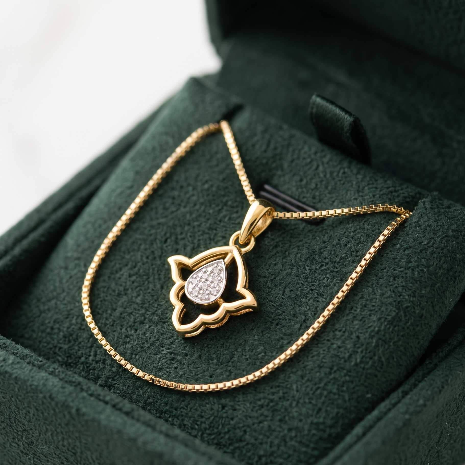 Dazzling Drop Diamond Pendant