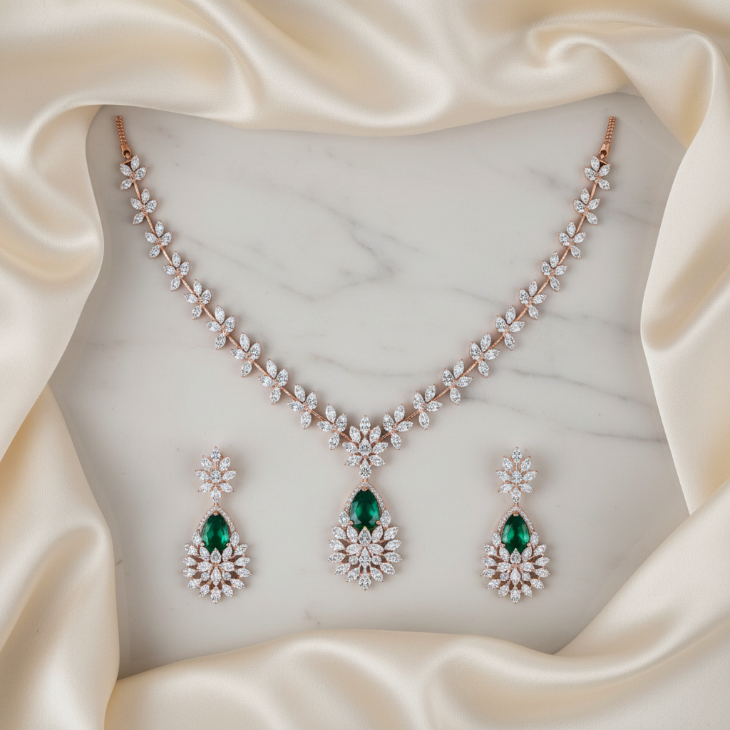 Timeless Diamond Charm Necklace Set