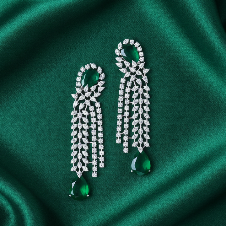 Radiant Glow Diamond Dangle Earrings