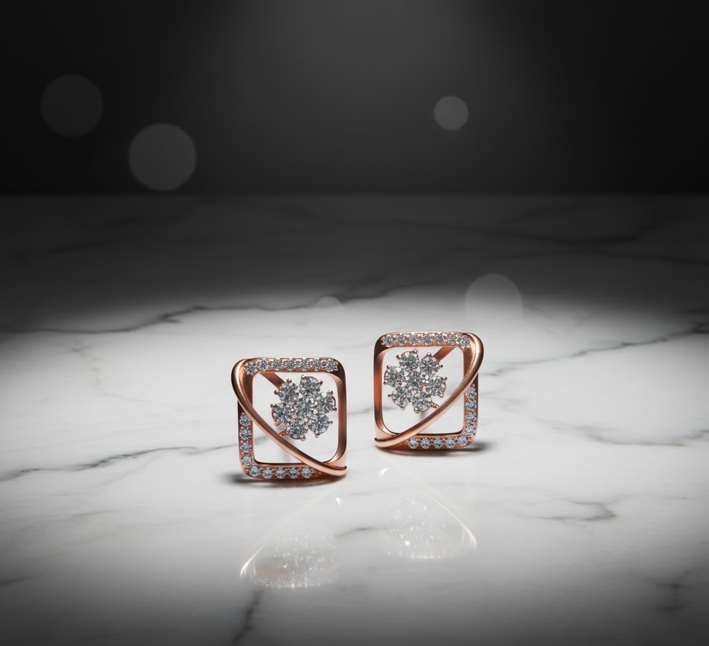 High-Spark Elegant Diamond Studs