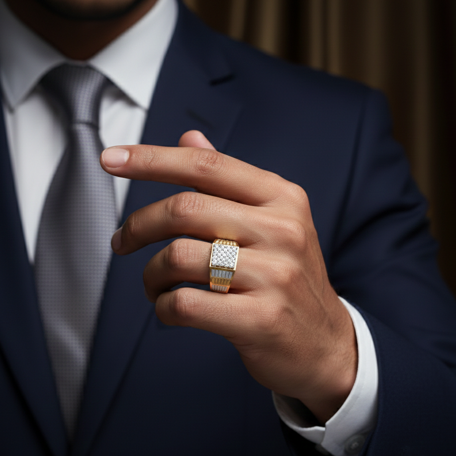 Opulent Royal Diamond Gents Ring