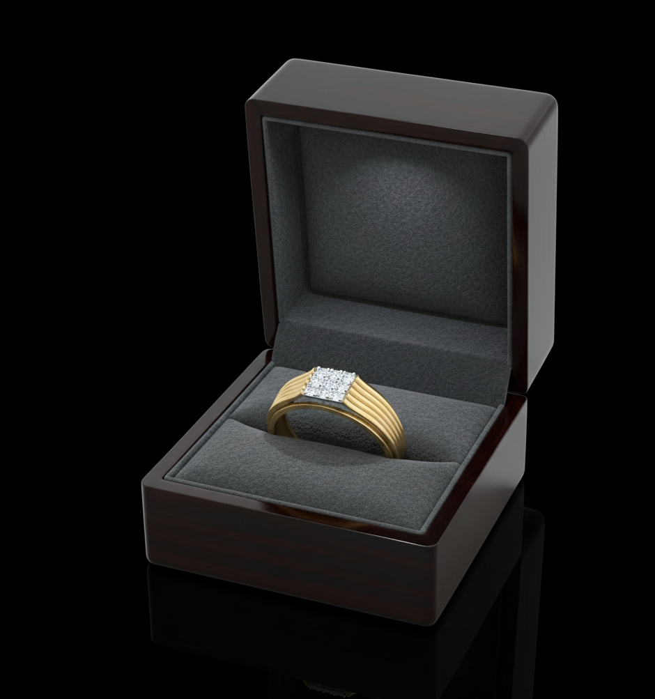Elite Strength Diamond Gents Ring