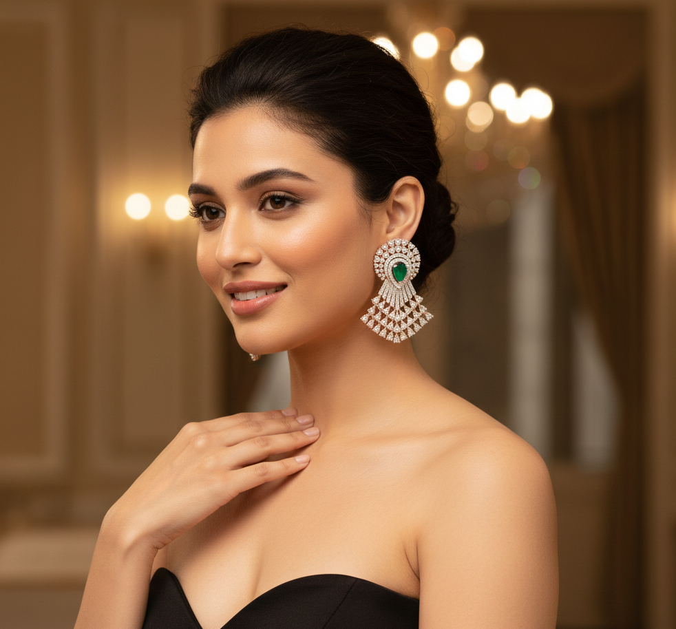Elegant Diamond Stud Earrings for Office Wear - 3