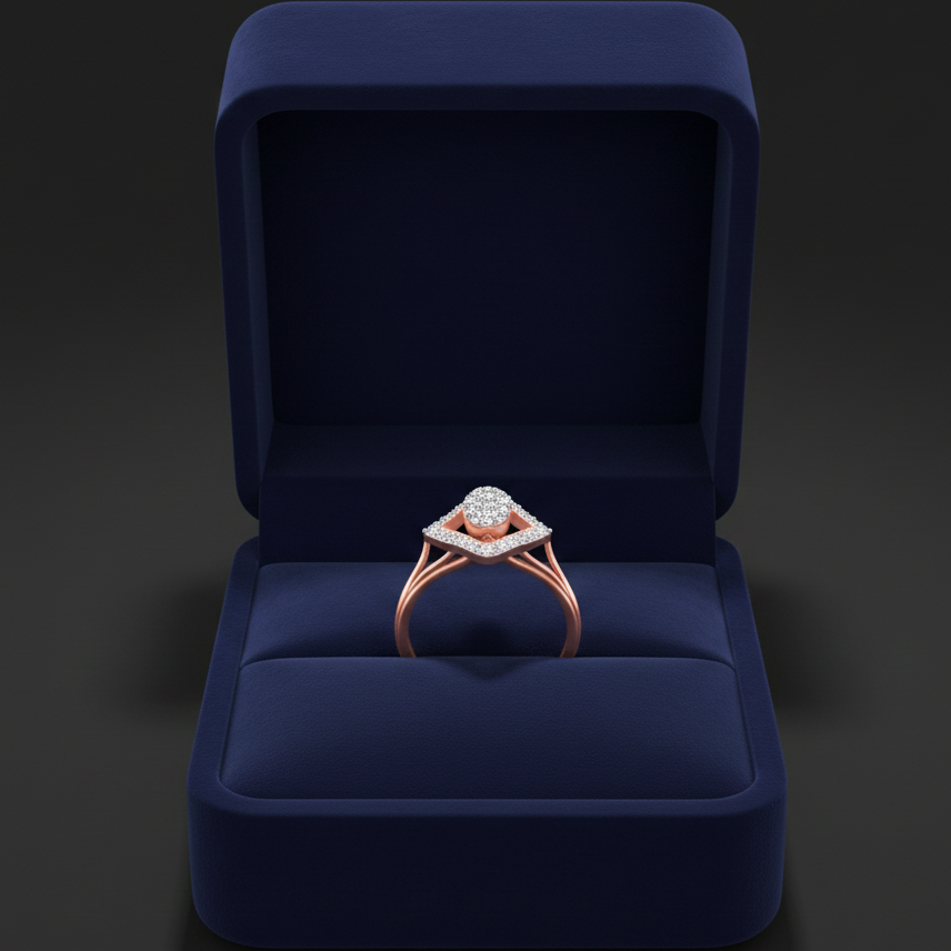 Diamond Infinity Crest Ring