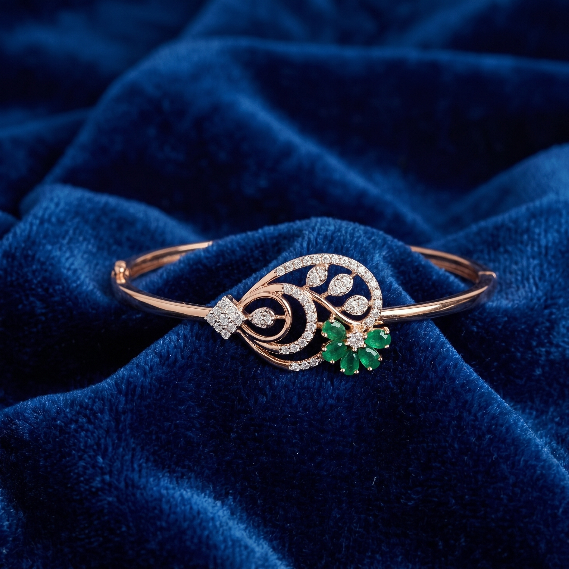 Diamond Charm Link Bracelet