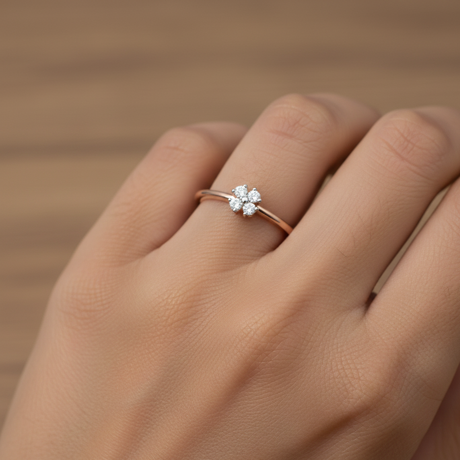 Regal Halo Bloom Diamond Ring - 3