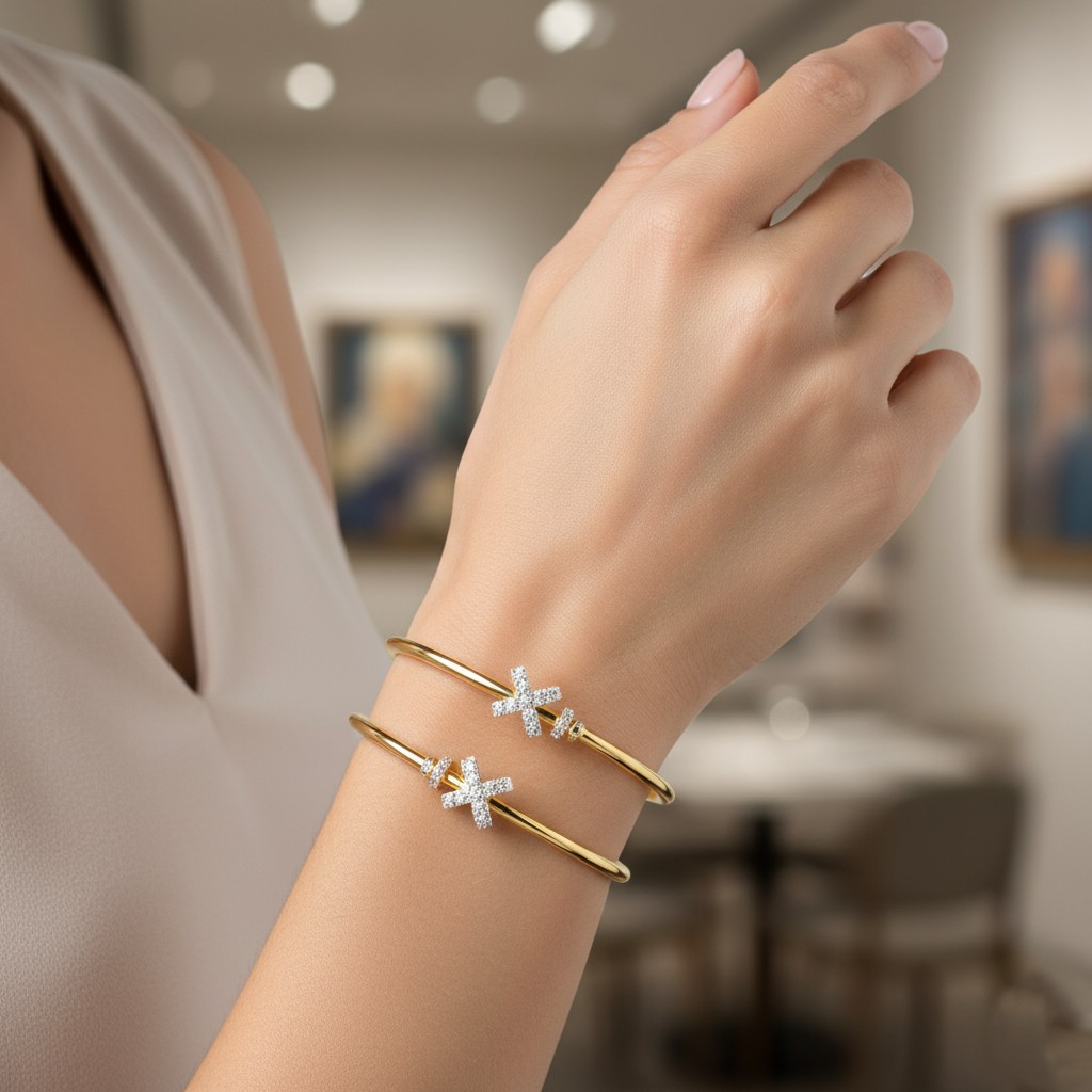Crown Radiance Diamond Bangle - 3