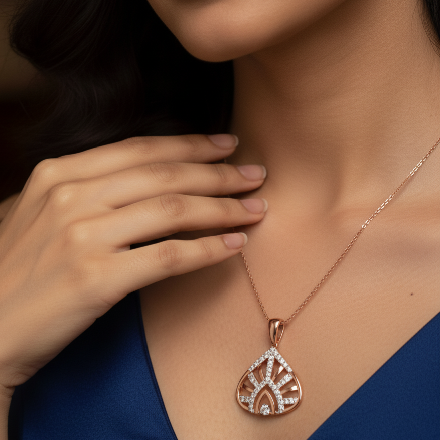 Infinity Style Diamond Pendant - 3