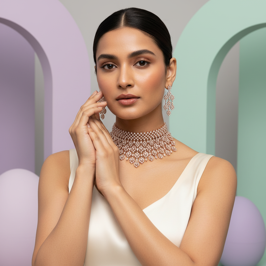 Premium Designer Bridal Diamond Set - 4