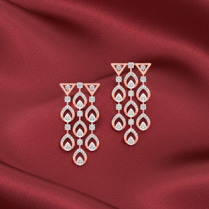 Elegant Twinkle Diamond Dangle Earrings
