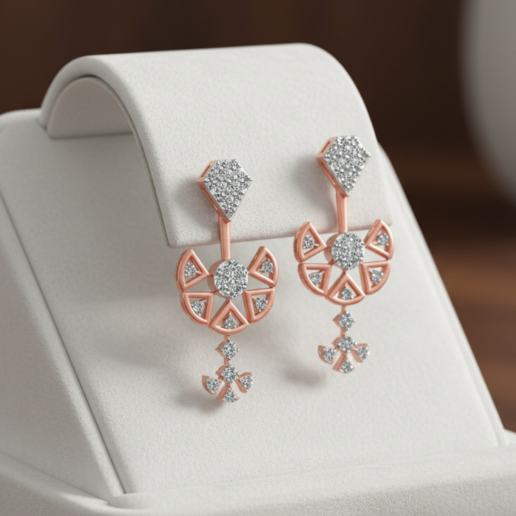Enchant Shine Diamond Dangler Earrings - 3