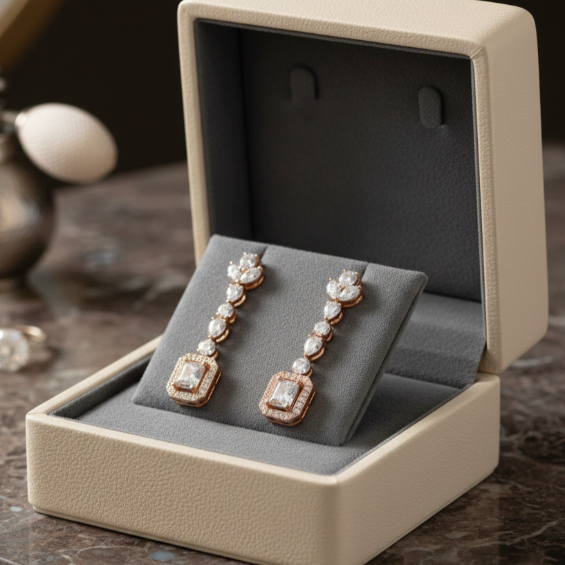 Lurea Grace Diamond Dangler Earrings