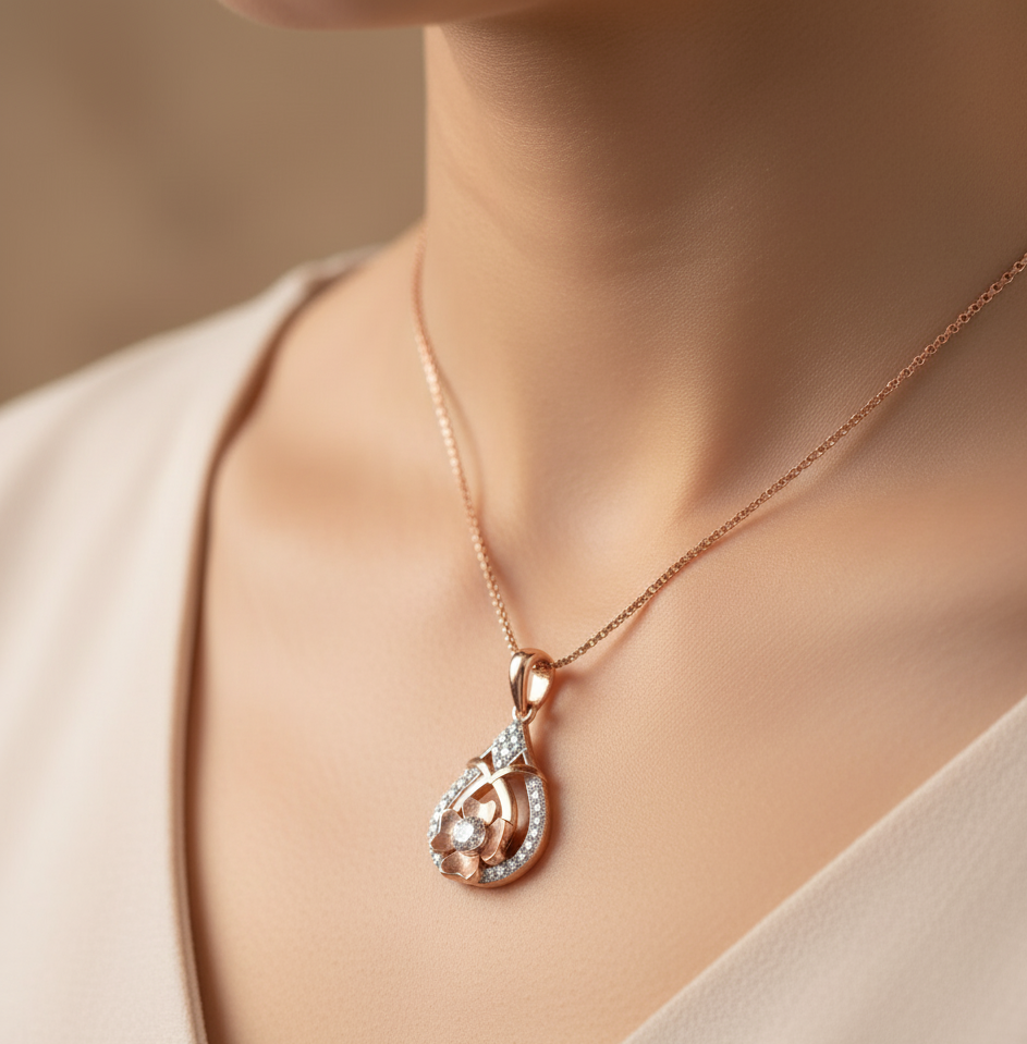 Lovely Diamond Pendant Design - 3