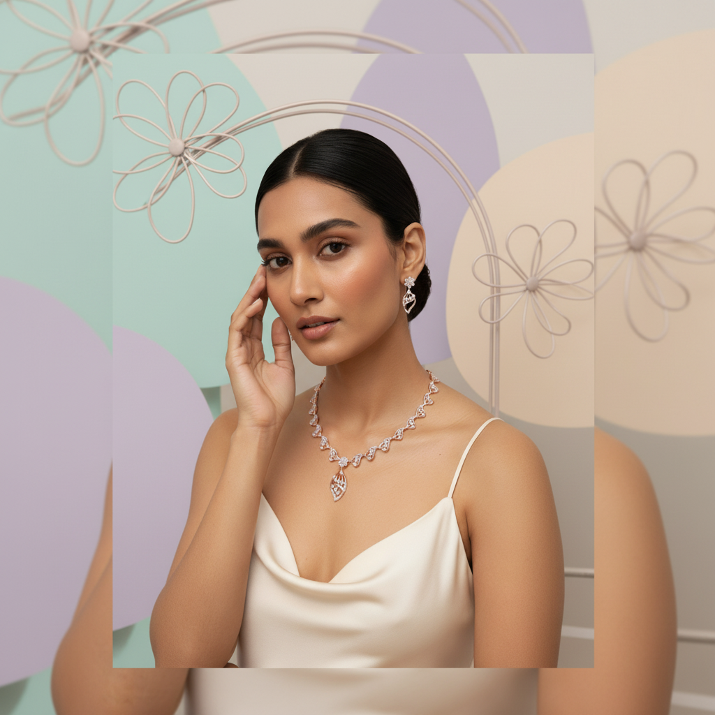 Pure Shine Diamond Elegance Necklace Set